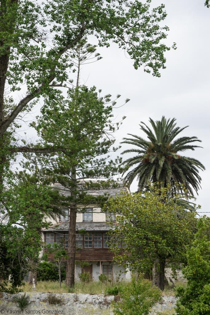 Esta residencia indiana se caracteriza por su sencillez constructiva y decorativa, teniendo el remate de la chimenea o la galería como únicos elementos sobresalientes.