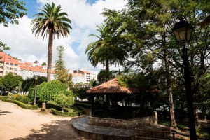 Los actuales jardines se asientan sobre la antigua parte norte del parque del Marqués de Figueroa, reservada en 1911 para la construcción de un inmueble.